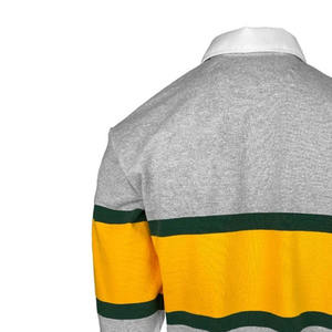 Camiseta de Rugby Personalizada de Alta Calidad para Hombre, Diseño a Rayas, Manga Larga, Cuello Polo, Estilo Polo, Ropa Deportiva - Product Image 6