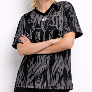 Maillot de football américain personnalisé pour femme en mesh, style streetwear oversize, avec graphisme par sublimation, chemise de sport, fournisseur en gros OEM sous marque privée - Product Image 5