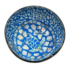 Nouvel Arrivage Bol Décoratif Écologique Vintage Motif Mosaïque Coquillage Tortue Marine Bleu Océan Vente Chaude Décoration Boutique Cadeaux En Stock - Product Image 1
