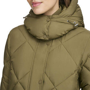 Diseña Tu Propio Logotipo, Chaqueta Acolchada de Invierno para Mujer con Manga Larga, Chaqueta Acolchada Personalizada de Color Sólido a la Moda - Product Image 6