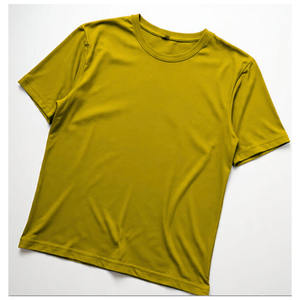 Camiseta de Manga Corta para Hombre, Cuello Redondo, Tejido Transpirable y Ecológico de Poliéster/Algodón, Lisa, Personalizable con Impresión Frontal, 220 Gramos - Product Image 1