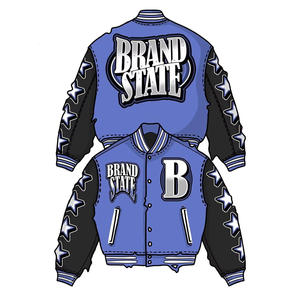 Veste universitaire en laine de haute qualité pour homme, luxe, hiver, style baseball, broderie chenille, cuir PU, réversible - Product Image 6