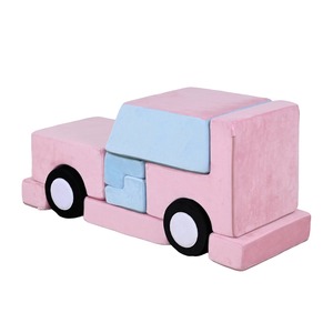 Juego de Coches de Espuma Montessori para Niños Pequeños – Juguete de Coche Modular Ecológico con Cubierta de Terciopelo para Uso Preescolar - Product Image 2