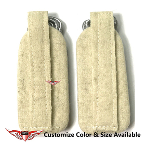 KEW Vintage Epaulettes Style Grey <b>Braided</b> on white back Shoulder Boards Durable Garment <b>Accessories</b> - Product Image 3