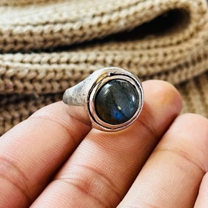 <b>Labradorite</b> Brass <b>Ring</b> Geometric Brass Jewelry 925 sterling silver <b>ring</b> vintage <b>ring</b> Oxidized Silver <b>ring</b> for Men - Product Image 2