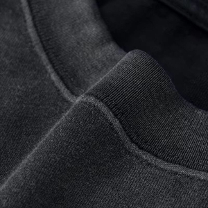 เสื้อยืดแฟชั่นใหม่สไตล์วินเทจสีดำขาวแบบย้อมสีเอซิดคุณภาพสูงสำหรับผู้ชายทรงโอเวอร์ไซส์ - Product Image 5