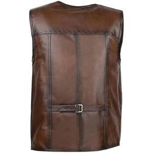 Chalecos de cuero para motocicleta, de piel auténtica de vaca, hechos en Pakistán, elegantes y transpirables, para venta en línea. - Product Image 2
