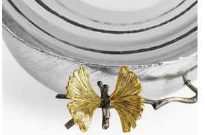 Plato Decorativo Doble con Diseño de Hoja de Ginkgo, Tazón Metálico para Aperitivos y Frutos Secos, para Decoración del Hogar - Product Image 4