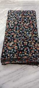 Tissu en crêpe imprimé 100% soie, textile tissé léger et doux pour robes, kurtis, vêtements de nuit - Product Image 1