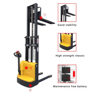 Gran oferta, nuevo apilador eléctrico pequeño de 1,5 toneladas, 2M, 3m, 4,5 m, transpaleta alimentada por batería, Mini carretilla elevadora completamente eléctrica - Product Image 3