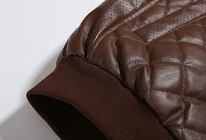 เสื้อโค้ทหนัง PU คุณภาพสูงสำหรับผู้ชาย ทรงเข้ารูป แฟชั่นลำลอง คอตั้ง สไตล์นักขี่มอเตอร์ไซค์ สำหรับฤดูใบไม้ร่วงและฤดูหนาว - Product Image 3