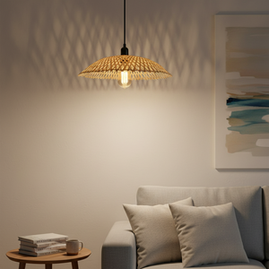 Minimalist Bamboo Lampshade Hanging <b>Light</b> <b>Cover</b> for Modern Home Decor Home Decor Handmade Eco-friendly Indoor Lighting - Product Image 1