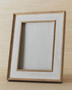 Distressed White Wash Wooden Photo <b>Frame</b> Dual Tone Picture Holder Tabletop Portrait Display Handmade Timber <b>Frame</b> Home Decor - Product Image 1