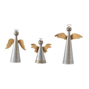 Ornement décoratif en forme de feuille au design primitif, avec base en aluminium et bois, plaqué argent, pour décoration intérieure et cadeaux - Product Image 3