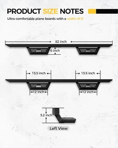 Estribos Laterales de Acero Reforzado para Camionetas F150 F250 F350 <span class=keywords><strong>Ram</strong></span> 1500 4Runner Silverado, Estribos Laterales Personalizados, Barras Nerf - Product Image 6