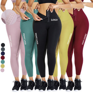 Leggings de sport pour femmes, Leggings de yoga sans couture, Leggings taille haute, Pantalons de yoga effet push-up avec logo - Product Image 1