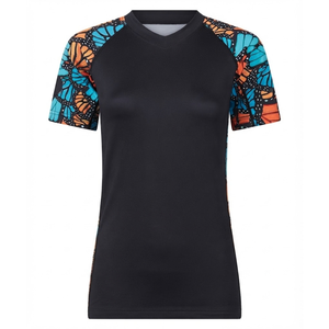 Maillot de bain deux pièces pour femme, style vintage, avec haut de surf à manches courtes et short, imprimé rétro, idéal pour la course à pied - Product Image 5