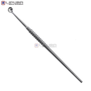 Pousse-cuticules en acier inoxydable à lame courbée, manche long en plastique durable, éliminateur de callosités au design élégant pour seniors - Product Image 6