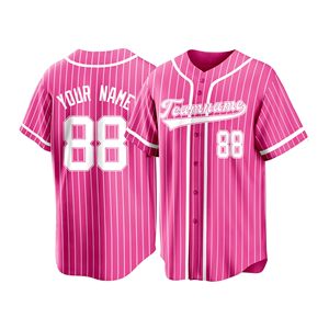 Uniforme Deportivo Personalizado, Jersey de Béisbol con Rayas, Poliéster Elástico, Estilo Dugout, Gráficos Cosidos, Impresión en Vinilo de Tacto Suave - Product Image 1