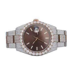 Nouvelle montre tendance en acier inoxydable avec cadran en cristal de saphir et quartz glacé, diamant Moissanite VVS1, style Hip-Hop, vente en gros directe usine - Product Image 1