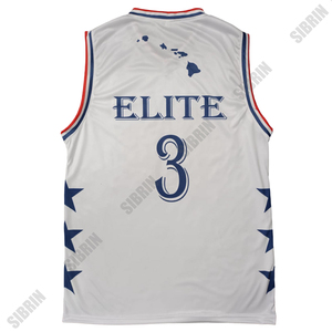 Ensemble de maillot et short de basket-ball personnalisés sublimés SIBRIN |   Concevez votre propre nom et numéro d'équipe |   100% polyester - Product Image 3