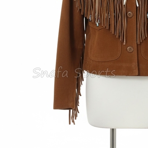 แจ็คเก็ตหนังผู้หญิงดีไซน์ล่าสุด คุณภาพสูง ขายดี ปิดด้วยกระดุม แฟชั่นใหม่ สไตล์ตะวันตก - Product Image 5