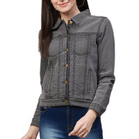 Veste en jean pour femme, fabrication professionnelle, vente en gros, vêtements décontractés, usage extérieur, veste en jean pour femme avec personnalisation