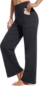 Pantalon de yoga personnalisé en nylon uni, taille mi-haute, avec poches, extensible, décontracté, épais, coupe ample pour homme, petites/moyennes/grandes tailles - Product Image 5