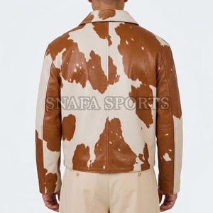 Good Quality Hair on <b>Leather</b> <b>Jackets</b> For Men Best Price Custom Men's <b>Winter</b> Fashion Cowhide <b>Leather</b> <b>Jacket</b> For Sale - Product Image 2