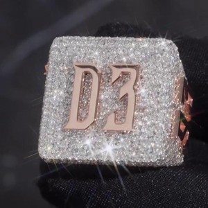 Custom Championship <b>Rings</b> for Men 925 Sterling <b>Silver</b> Lab Grown Diamond Iced Out Hip Hop <b>Ring</b> VVS Diamond <b>Statement</b> Jewelry Gift - Product Image 1