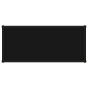 Table console moyenne avec verre trempé noir et acier thermolaqué, décoration élégante pour la maison - Product Image 4