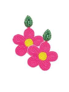 Pendientes de Perlas con Forma de Flor Clásica para Mujer, Resina Rosa y Amarilla, Joyería Linda para Fiesta, Diseño Moderno y Elegante para Mujer - Product Image 1