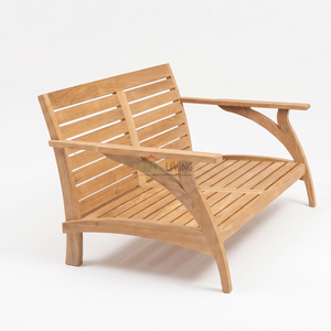 Sofá de Jardín Minimalista de Madera para Dos Personas, Muebles de Exterior de Diseño Duradero, Modelo Makalu - Product Image 2