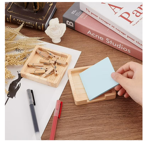 Classic Wood Sticky Notes Holder Handmade Polished For Home Study Room Self Sticky <b>Memo</b> <b>Pad</b> Holder - Product Image 4