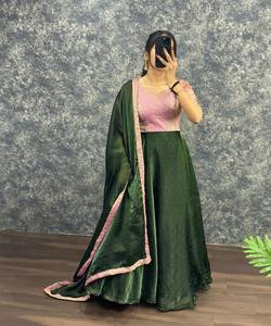 Vestido de Fiesta Moderno con Bordado Fendi y Lentejuelas, con Dupatta, Algodón de Lujo, Precio al por Mayor, Multicolor, Prenda Étnica - Product Image 6