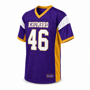 Maillot de football américain rétro en gros, personnalisé, vintage, en mesh, sans manches, col en V, anti-humidité, unisexe, nom et numéro 46 - Product Image 6