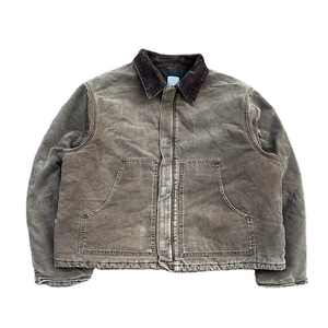 OEM Custom logo Heavyweight Duck Canvas Work <b>Jacket</b> <b>Men</b> Distress Carpenter <b>Trucker</b> Detroit Work Workers Bomber Eisenhower <b>Jacket</b> - Product Image 1