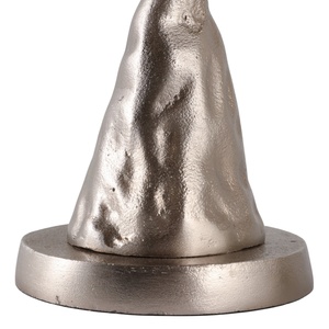 Set Of <b>Hurricane</b> <b>Candle</b> Holders Features Striking Organic Form Base With Textured Metallic Finish With Clear Glass Cylinders - Product Image 6