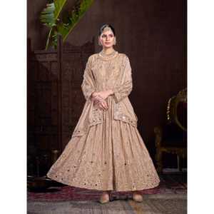 Hermoso Vestido Anarkali con Colgante y Dupatta para Fiestas y Eventos Nocturnos - Product Image 4