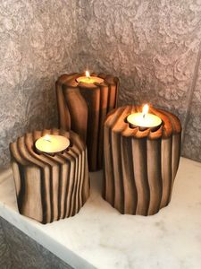 Luxury Wooden Candle <b>Stand</b> Handcrafted Wooden <b>Tea</b> Light Candle Holder for Home Office Hotel Restaurant Decoration - Product Image 1