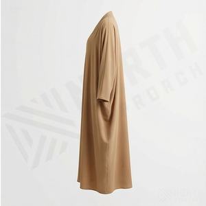 Abaya Personalizada para Mujer con Niqab, Nueva Abaya Lisa al por Mayor, Vestido Kaftan Musulmán para Mujer - Product Image 3