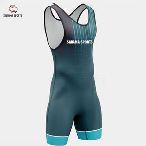 Traje de Lucha Libre Profesional para Hombre, Singlet de Poliéster y Spandex para Competencia, Singlets Juveniles de Lucha Libre con Logotipo Personalizado - Product Image 1