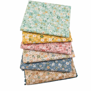Tissu en coton peigné uni 100% de qualité supérieure, imprimé numériquement, motif floral tournesol coloré, pour sacs et décoration intérieure - Product Image 1