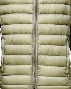 Chaqueta Acolchada Ligera Color Verde Oliva para Hombre con Cierre Frontal, Cuello Alto, Abrigo Acolchado Cálido, Ropa Exterior Informal para Invierno - Product Image 4