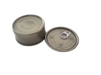 Boîte en fer blanc vide de 185g pour thon, imprimée CMYK 4-6 couleurs, pour sucre, gelée, aliments pour animaux, modèle DRD 84mm