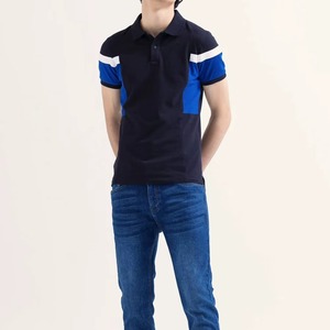 Chemises polo pour hommes avec logo brodé personnalisé, en coton/polyester, pour vente en ligne, manches courtes, décontractées, douces. - Product Image 5