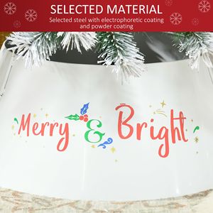 Collare per Albero di Natale Fatto a Mano 26x26x9 Pollici in Acciaio Argento Lucido, Anello Decorativo per Albero per Decorazioni Natalizie Domestiche - Product Image 5