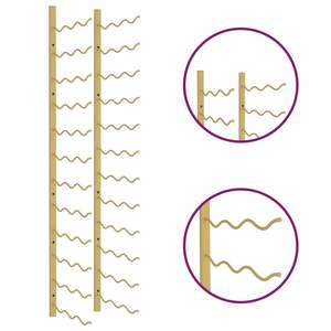 Gold Iron <b>Wall</b> Mounted <b>Wine</b> <b>Rack</b> for 36 Bottles Elegant Home Bar Accessory - Product Image 6