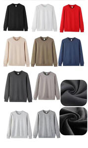 Sudadera con Capucha de Algodón Blanca Lisa de Alta Calidad OEM, Sudadera con Cuello Redondo para Venta al por Mayor - Product Image 3
