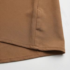 ชุดอาบายะห์ผ้าลินินแบบใหม่สำหรับผู้หญิงมุสลิม สวมใส่สบาย ปิดด้านหน้า คลุมทั้งตัว สีสันปรับแต่งได้ ทรงหลวมทันสมัย - Product Image 6